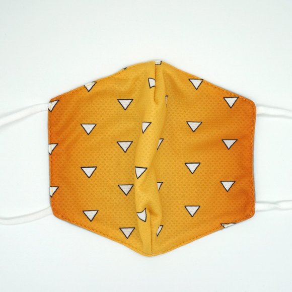 Yellow Zenitsu Reusable Facemask Triangular Design - Picture 3 of 5